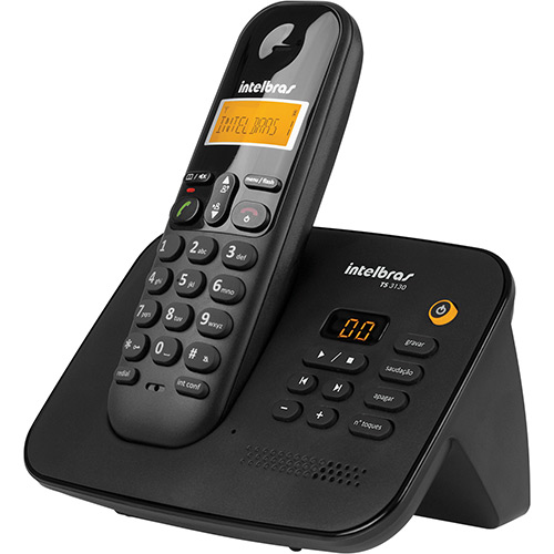 Telefone sem Fio Digital Intelbras TS3130 com Secretária Eletrônica